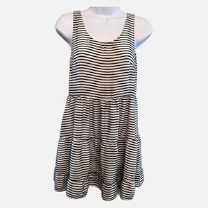 H&M Divided Blue/White Striped Sleeveless Mini Dress size 6